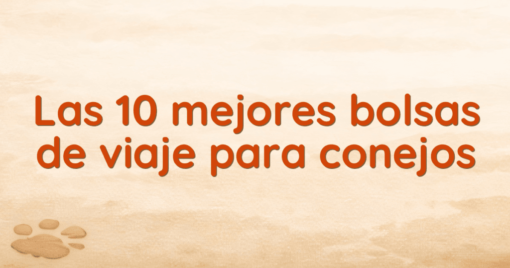 Las 10 mejores bolsas de viaje para conejos