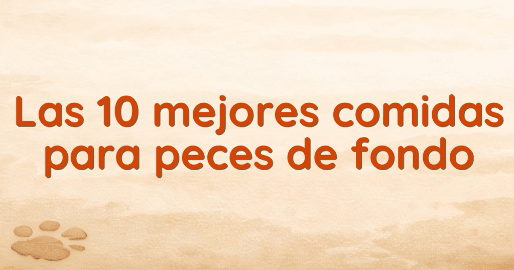 Las 10 mejores comidas para peces de fondo