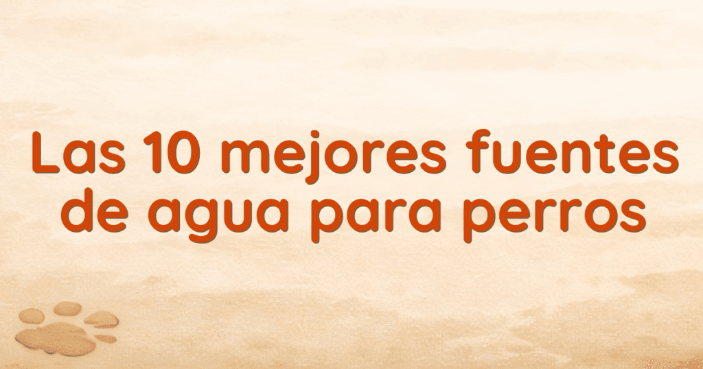 Las 10 mejores fuentes de agua para perros