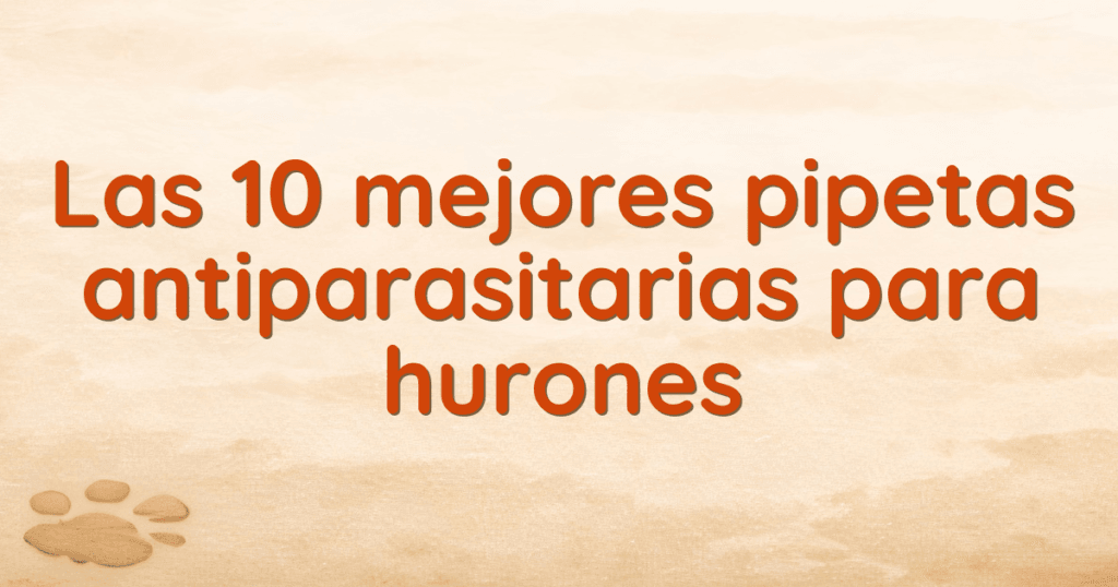 Las 10 mejores pipetas antiparasitarias para hurones