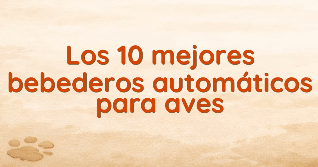 Los 10 mejores bebederos automáticos para aves