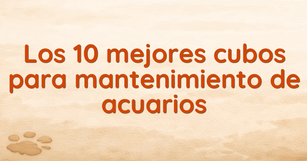 Los 10 mejores cubos para mantenimiento de acuarios