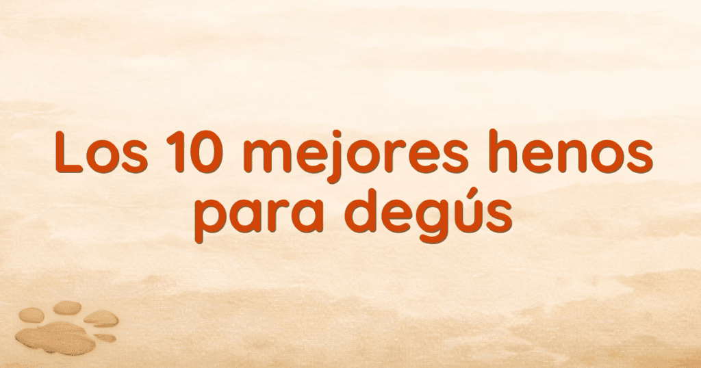Los 10 mejores henos para degús