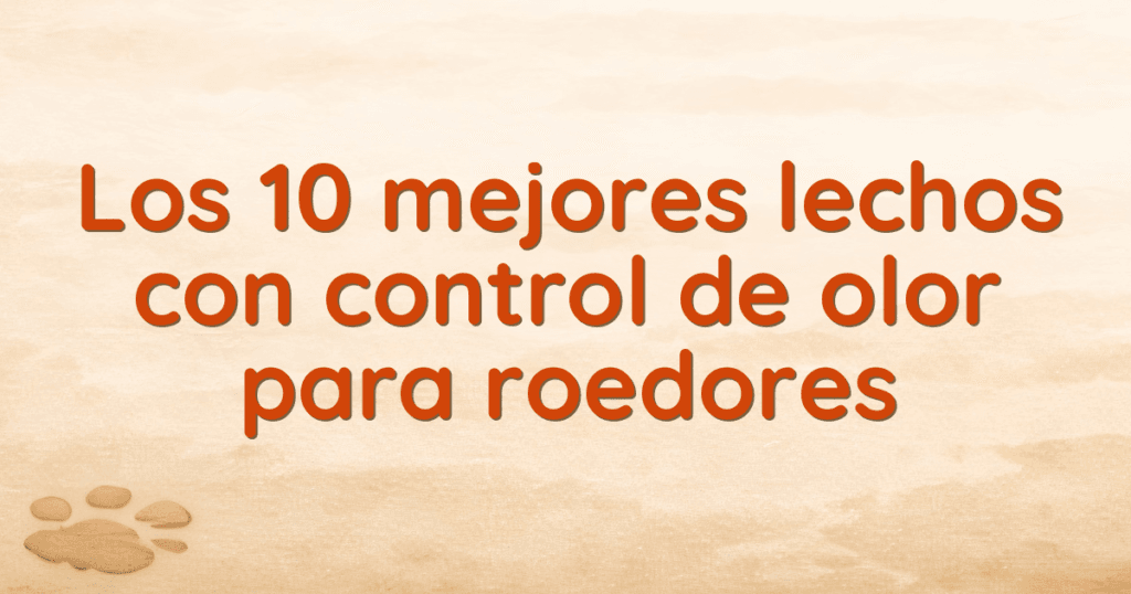 Los 10 mejores lechos con control de olor para roedores