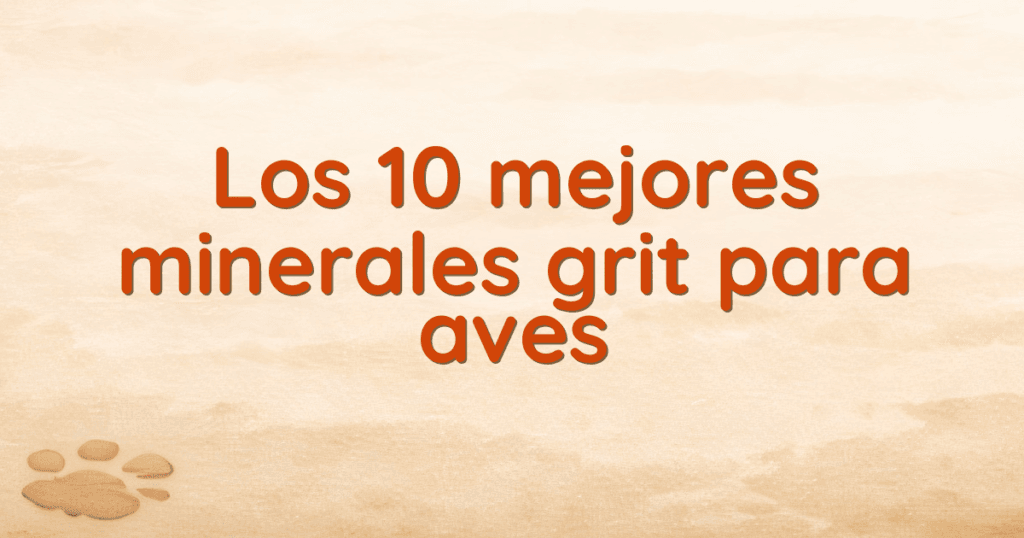 Los 10 mejores minerales grit para aves