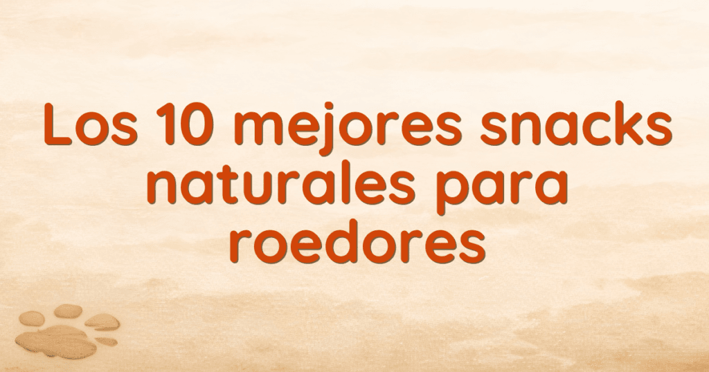 Los 10 mejores snacks naturales para roedores Los 10 mejores snacks naturales para roedores
