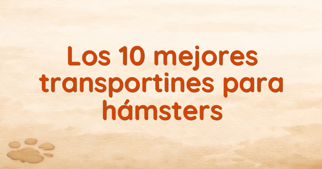 Los 10 mejores transportines para hámsters